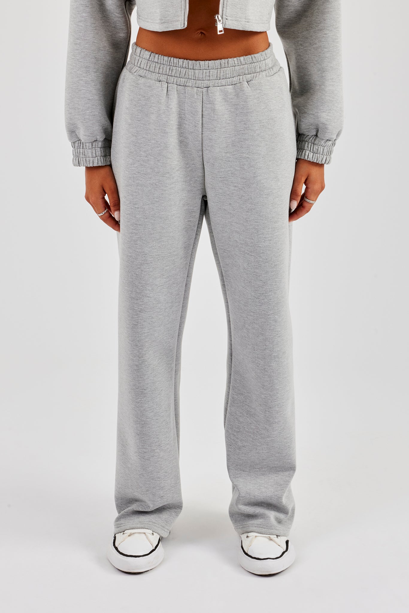 Scuba Wide Leg Jogger - Grey
